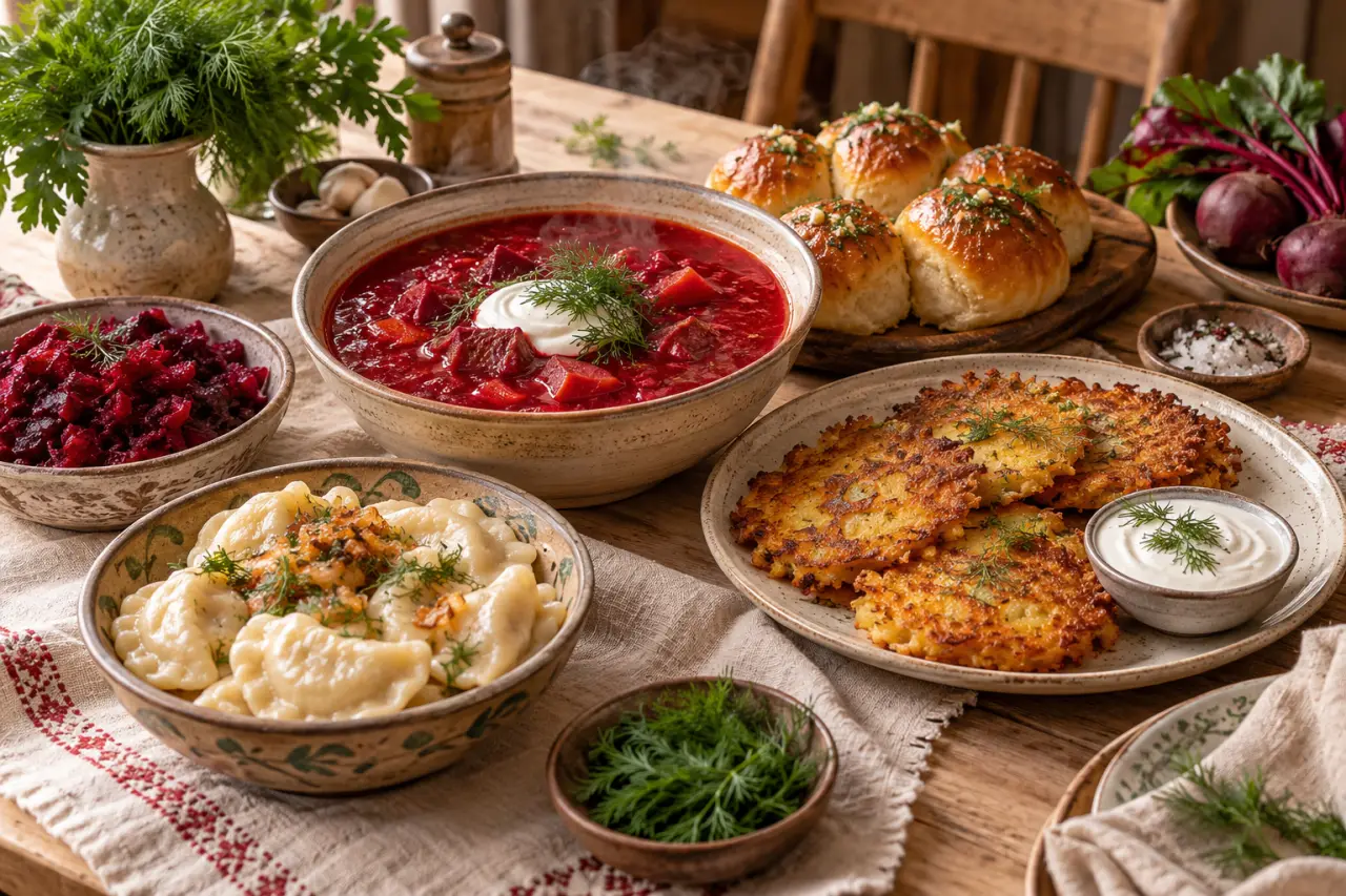 Plats ukrainiens : du bortsch aux deruny, une table entre fondant et croustillant