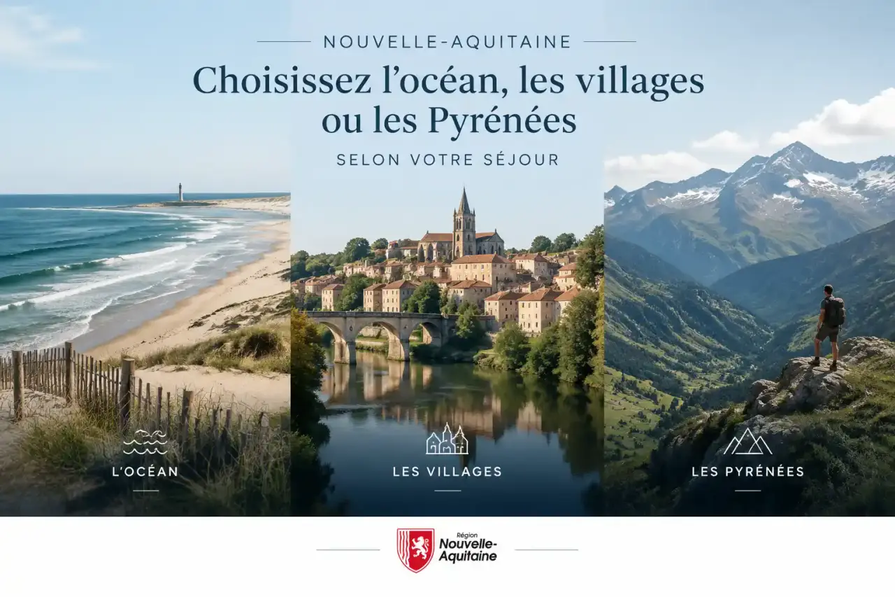 Nouvelle-Aquitaine : choisissez l’océan, les villages ou les Pyrénées selon votre séjour