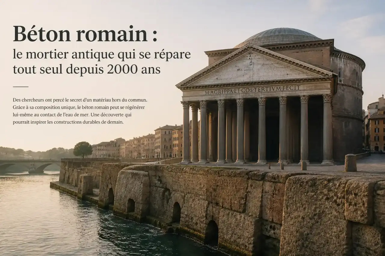 Béton romain : le mortier antique qui se répare tout seul depuis 2000 ans