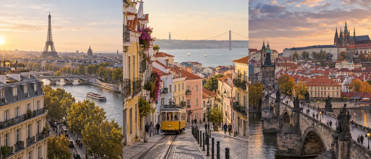 Plus belle ville d’Europe : Paris, Lisbonne ou Prague selon votre façon de voyager