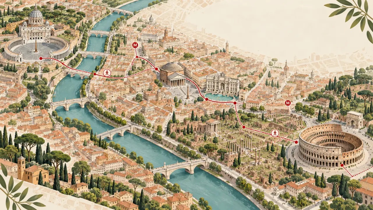 Carte touristique de Rome : le bon plan pour marcher moins et voir davantage