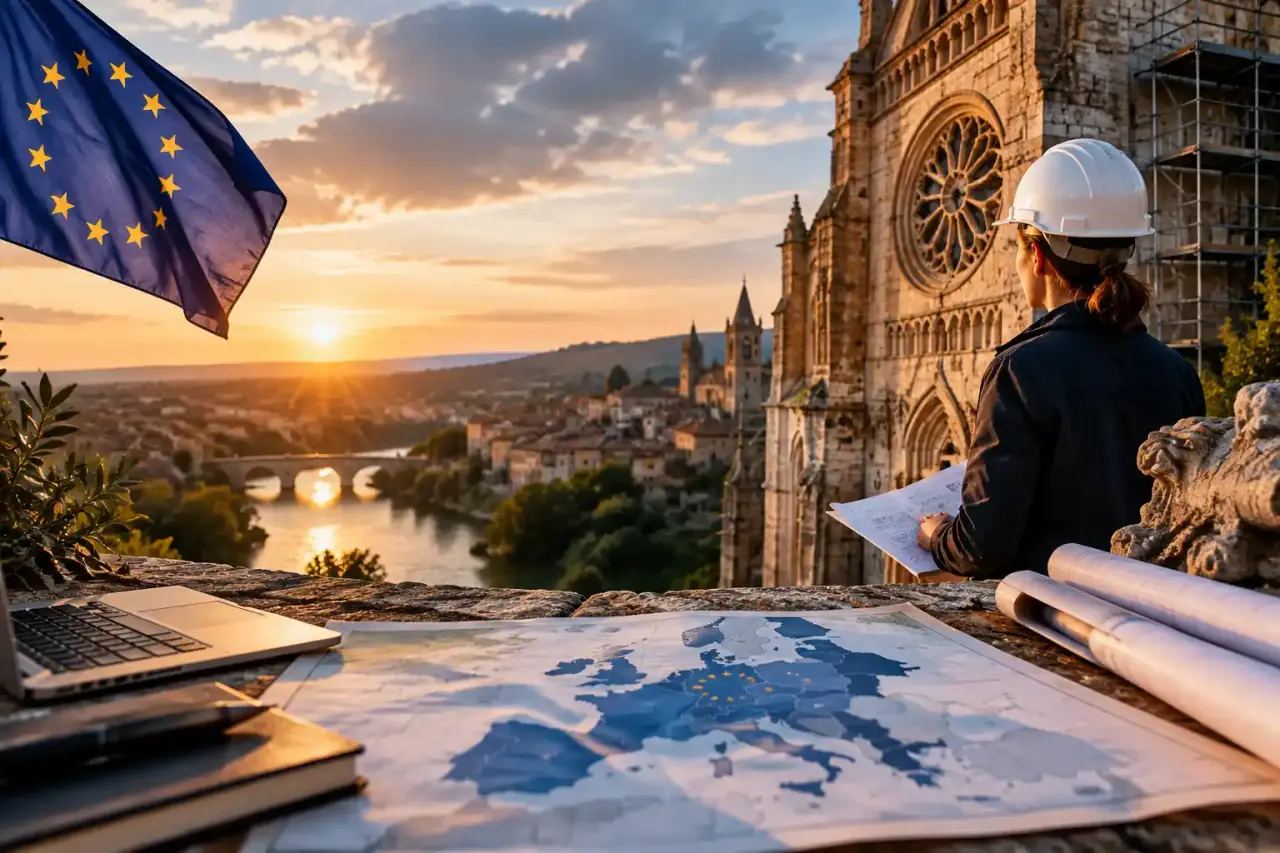 Restauration d'un monument historique européen financé par l'Union Européenne