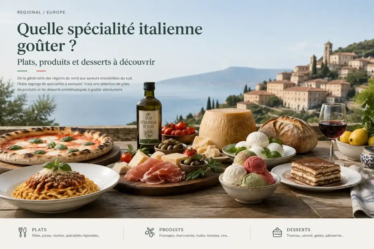 Quelle spécialité italienne goûter ? Plats, produits et desserts à découvrir