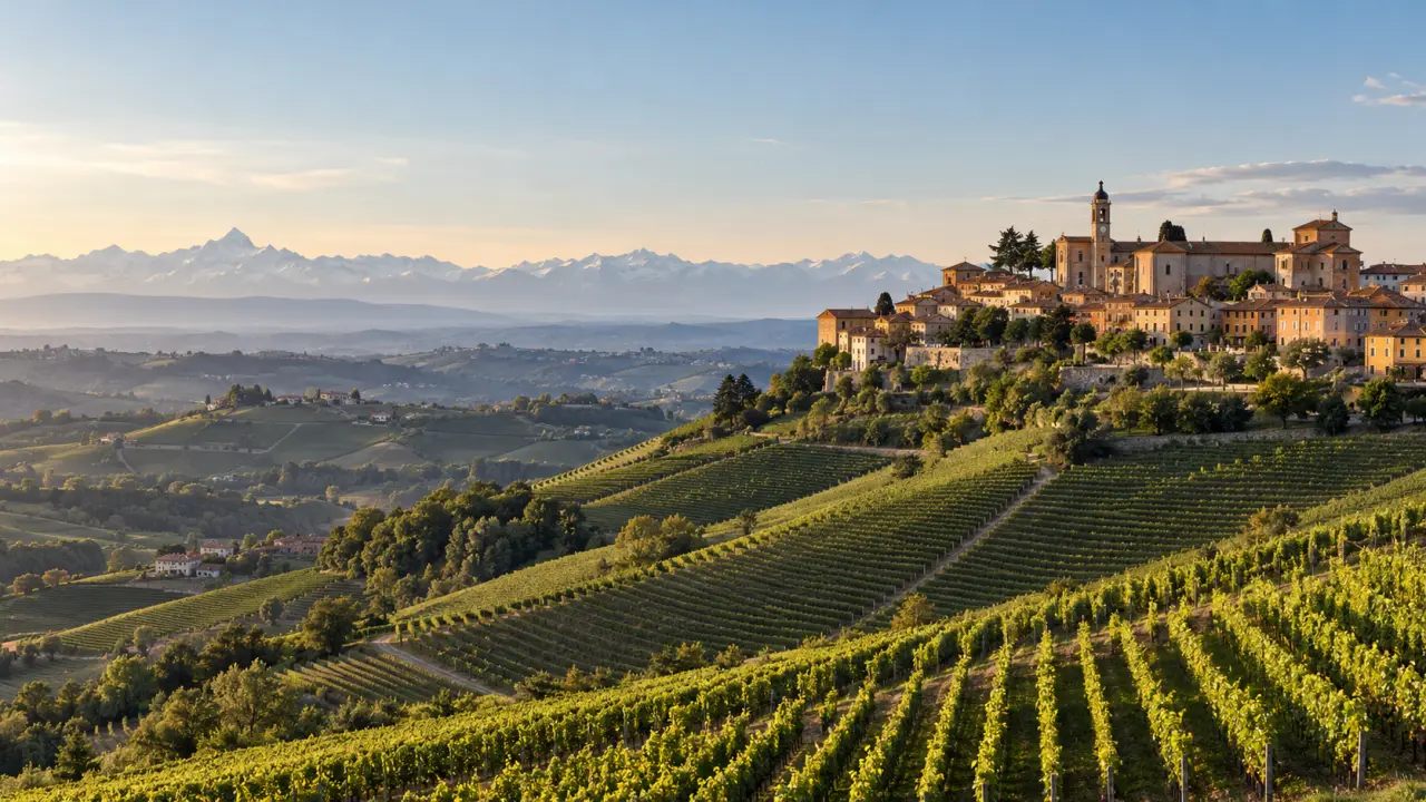 Les plus beaux villages du Piémont : carte et panorama viticole depuis La Morra